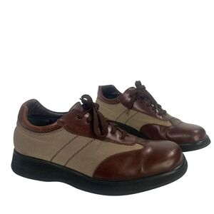 Vtg Salvatore Ferragamo Sport Leather Casual Lace Up Shoes Brown Mens Size 10